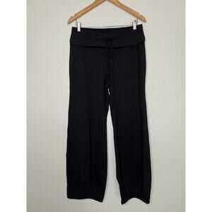 Free People Movement Buttery Soft Foldover Yoga Black Pant Size Large